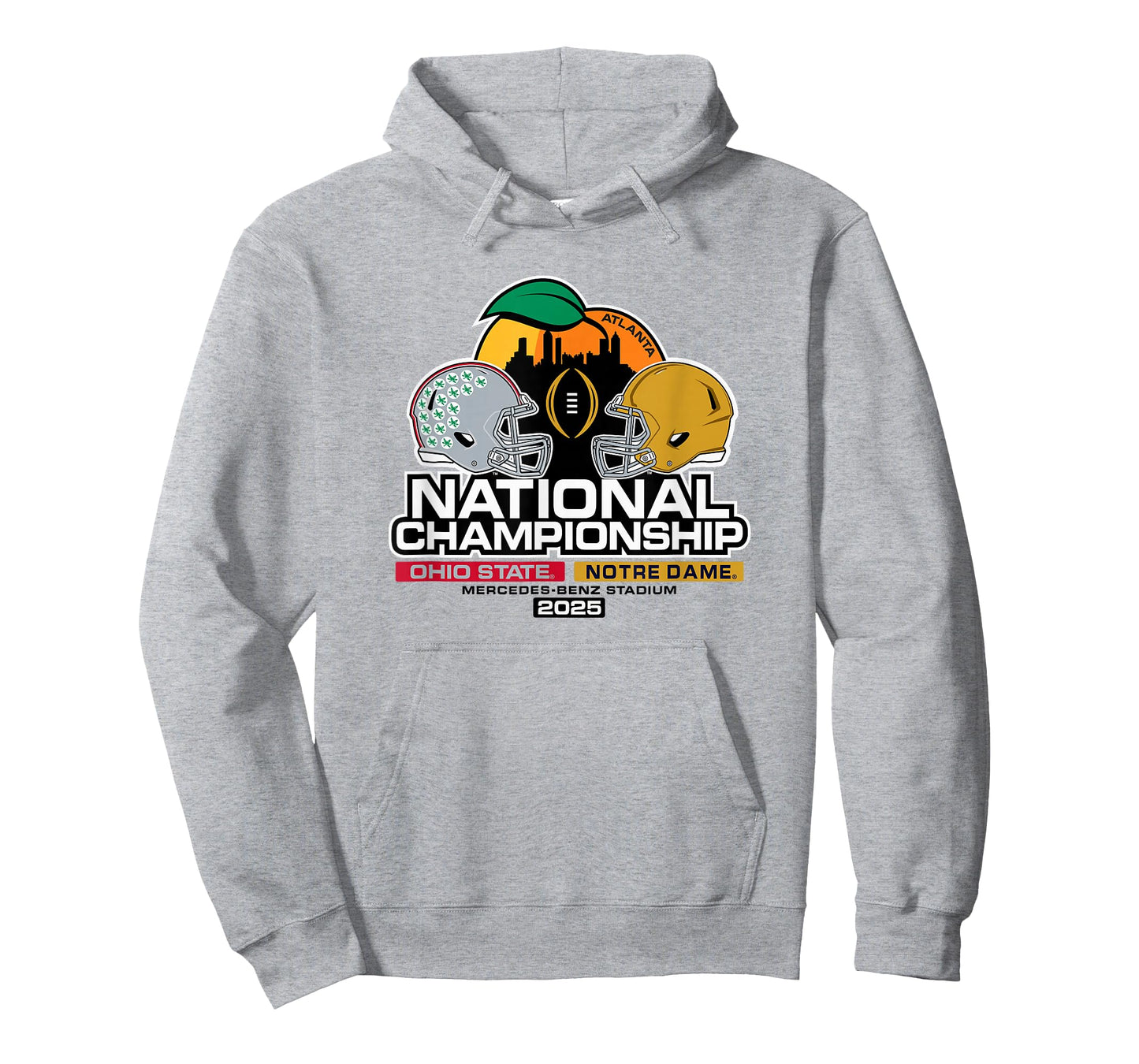 Ohio State vs Notre Dame National Championship 2025 Gray T-Shirt