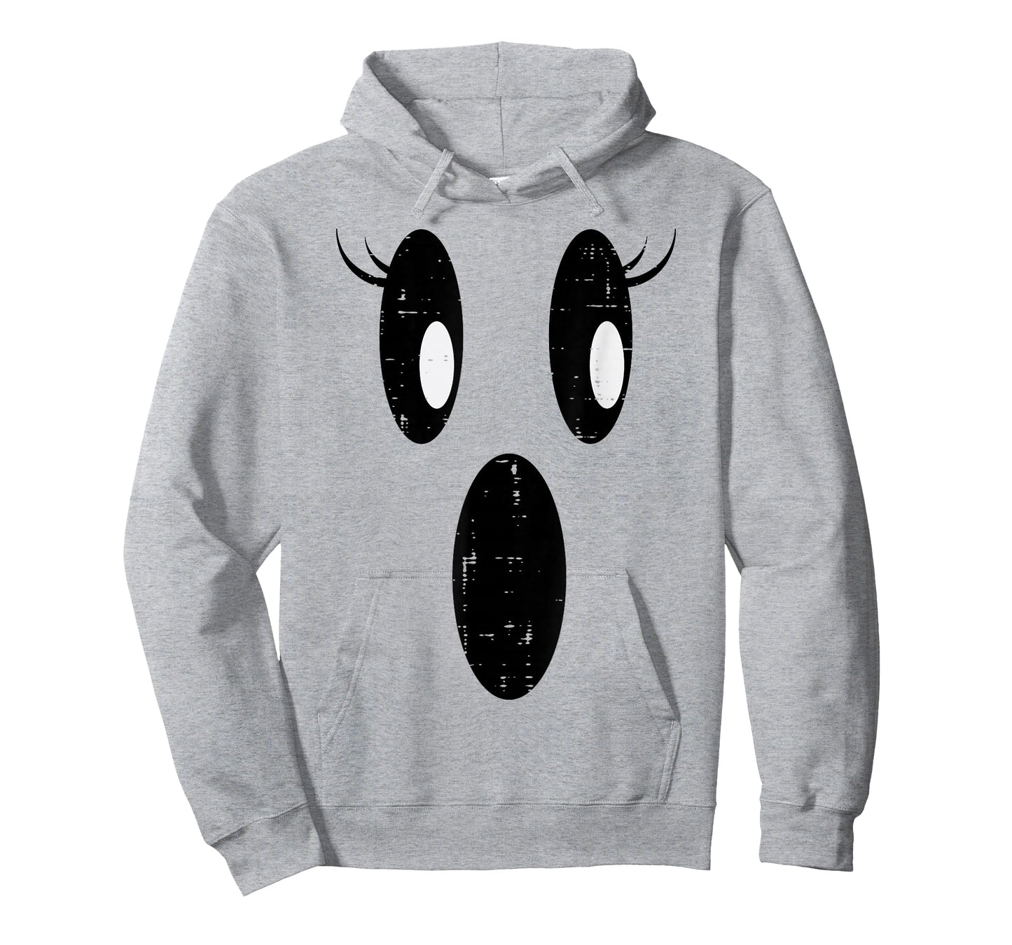 Halloween Ghost Eyelashes Face Cute Costume Girls Kids Women T-Shirt