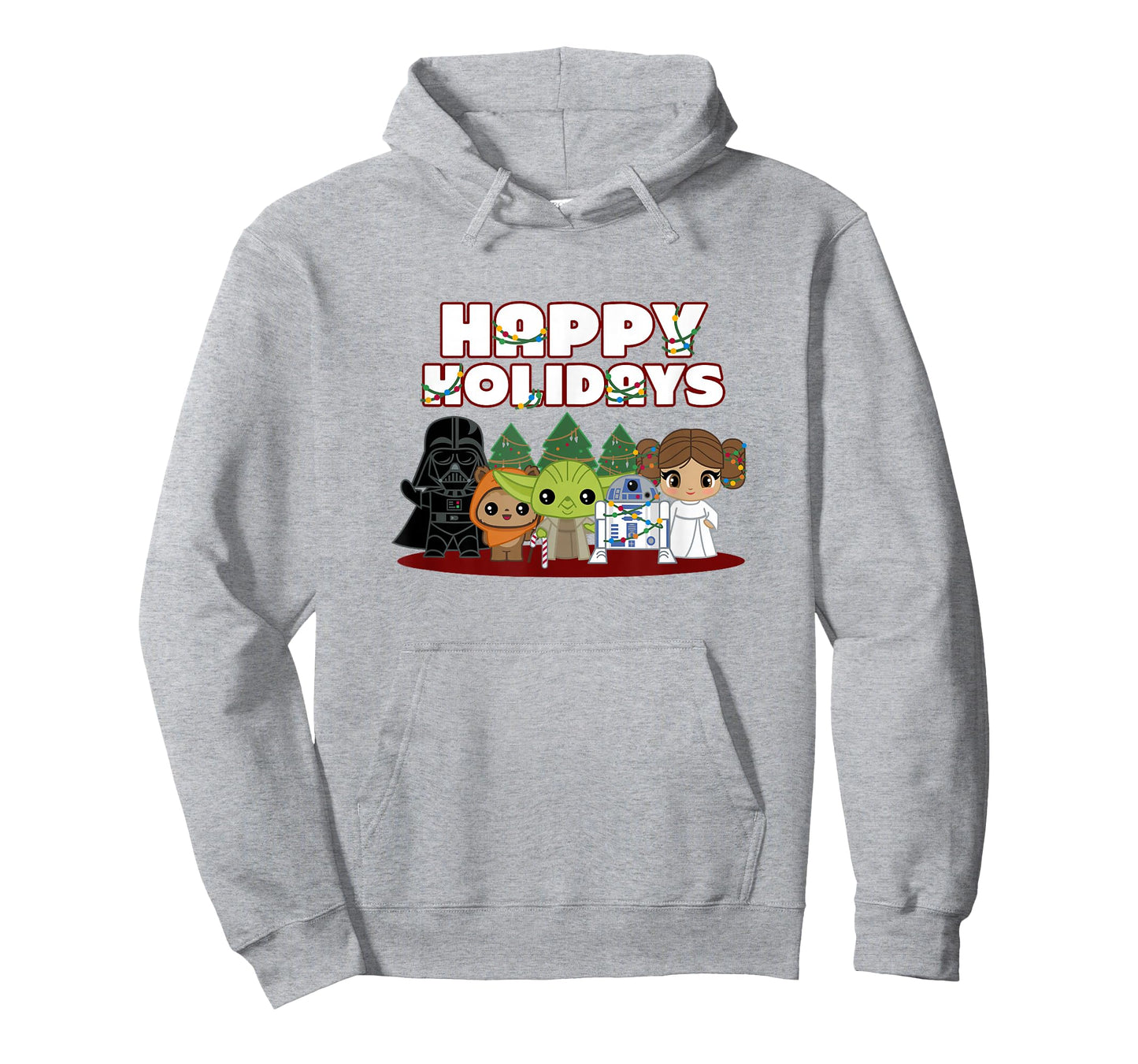 Star Wars Christmas Main Characters Happy Holidays Chibi T-Shirt