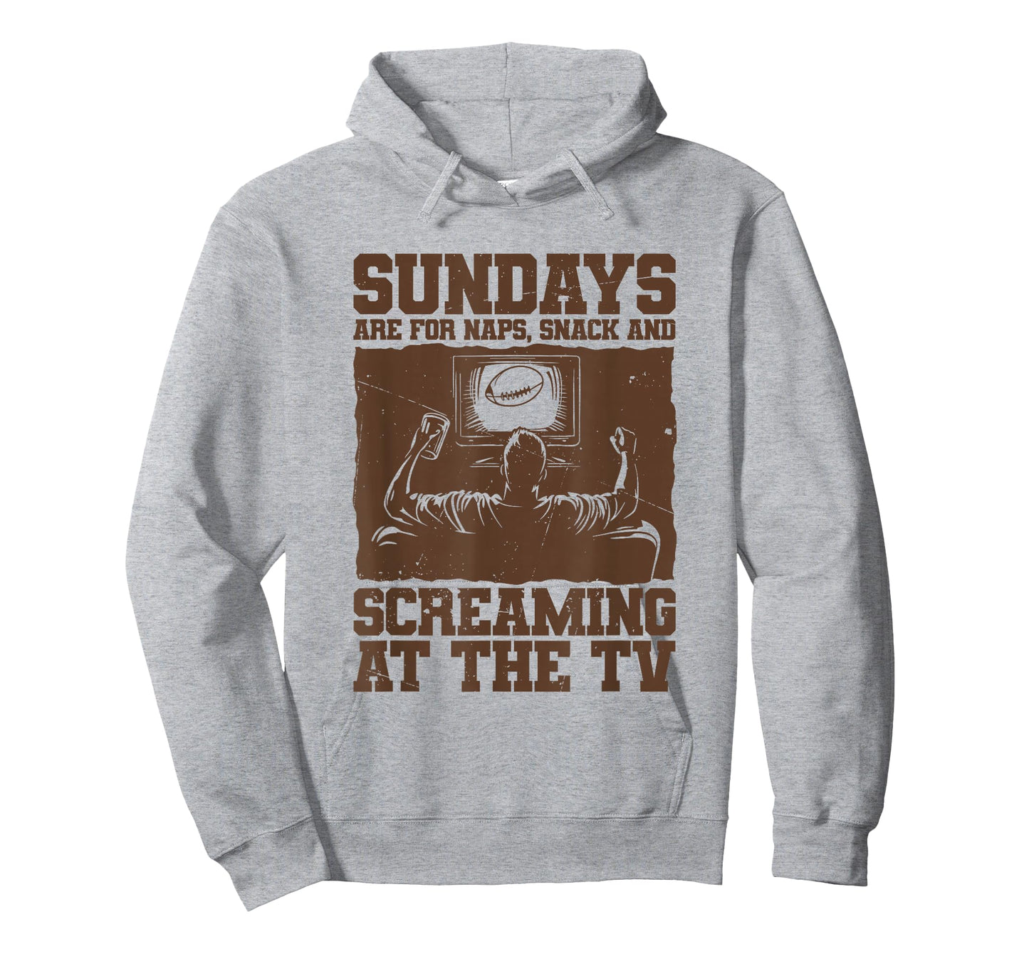 Funny Screaming at The TV for Sunday Football Lovers T-Shirt