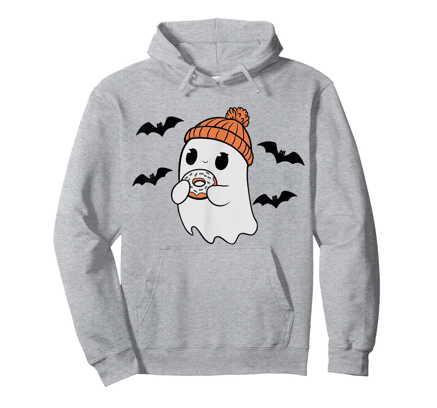 Cute Ghost Eating Donut Lovers Spooky Halloween Food Costume T-Shirt