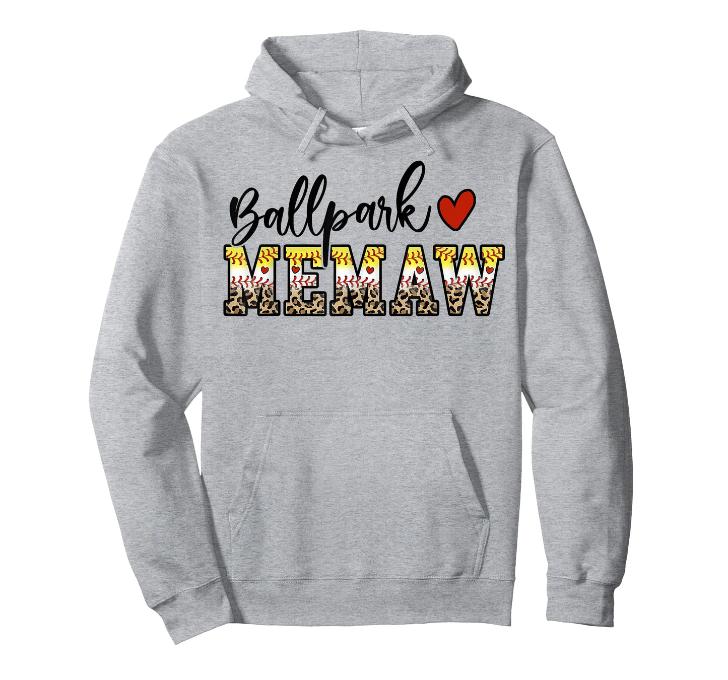 BallPark Memaw Baseball Softball Mom Leopard Mother's Day T-Shirt