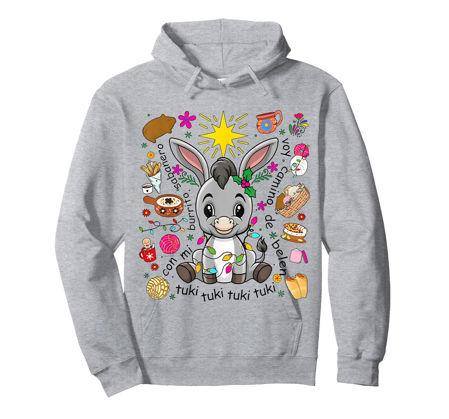 Mi Burrito Sabanero Mexican Tuki Tuki Donkey Latino Xmas T-Shirt