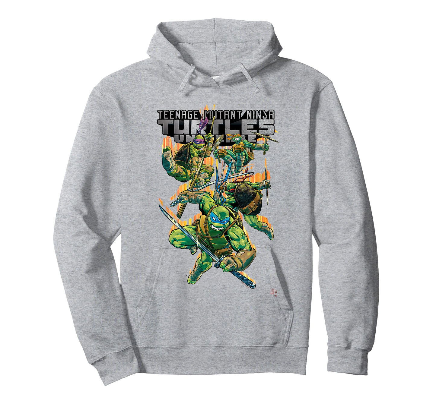 Teenage Mutant Ninja Turtles Colorful Attack Poses Comic T-Shirt