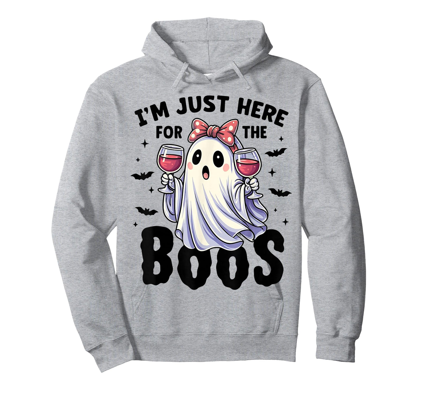 I'm just here for The boos Halloween Women Ghost Cute Funny T-Shirt