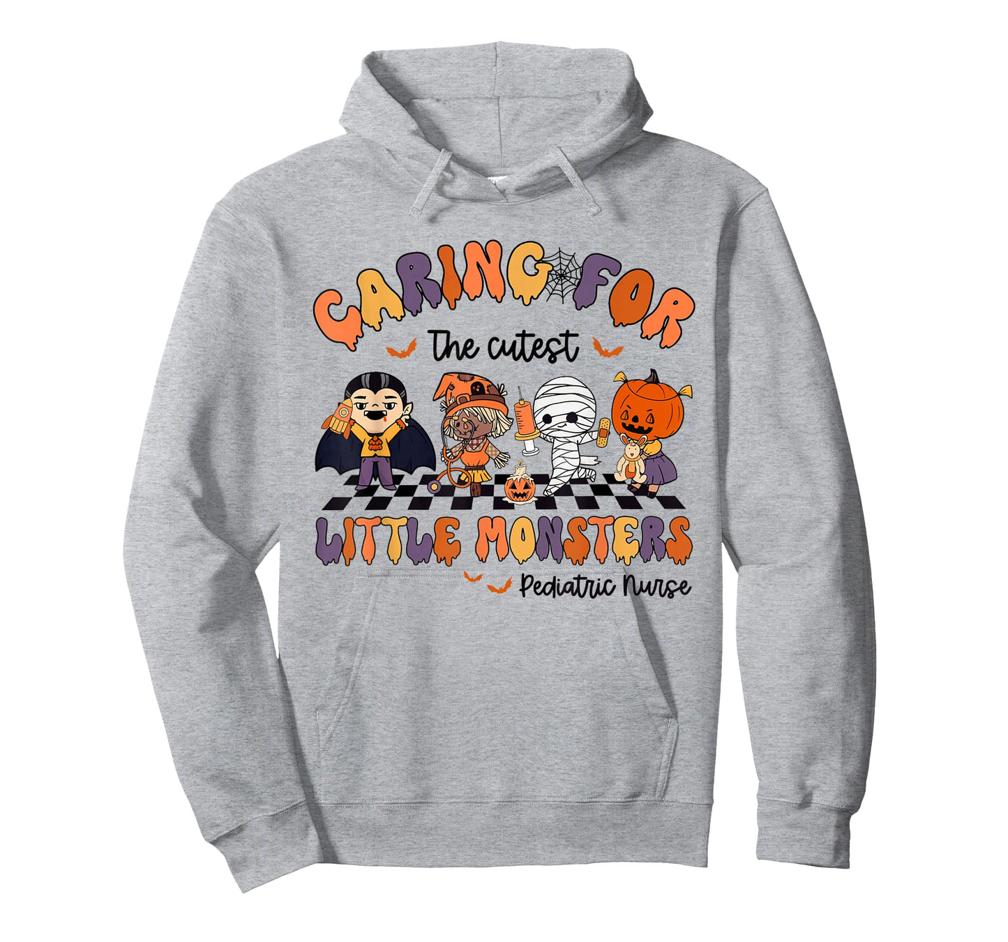 Caring For The Cutest Little Monsters Peds Nurse Halloween T-Shirt