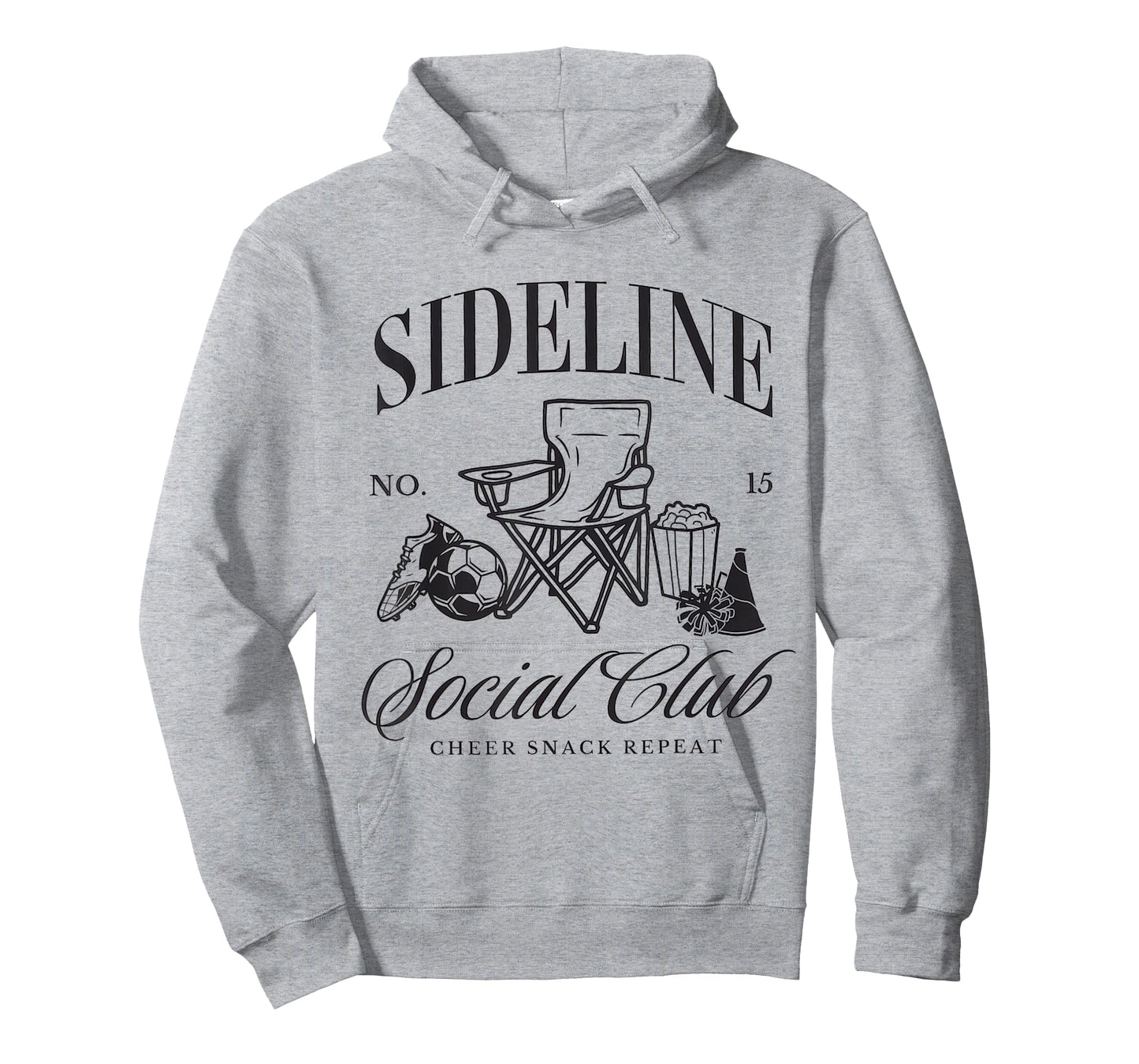 Women Sideline Social Club Soccer Mom Game Day Mothers Day T-Shirt
