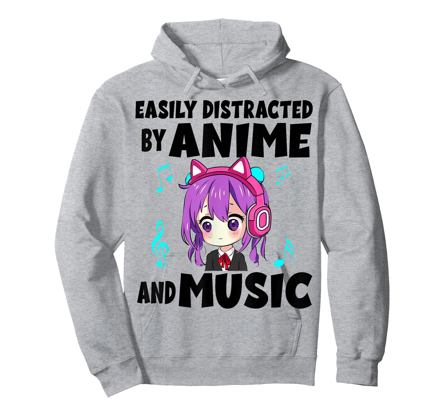 funny Anime and Music Girl for Teen chibi graphic Anime girl T-Shirt