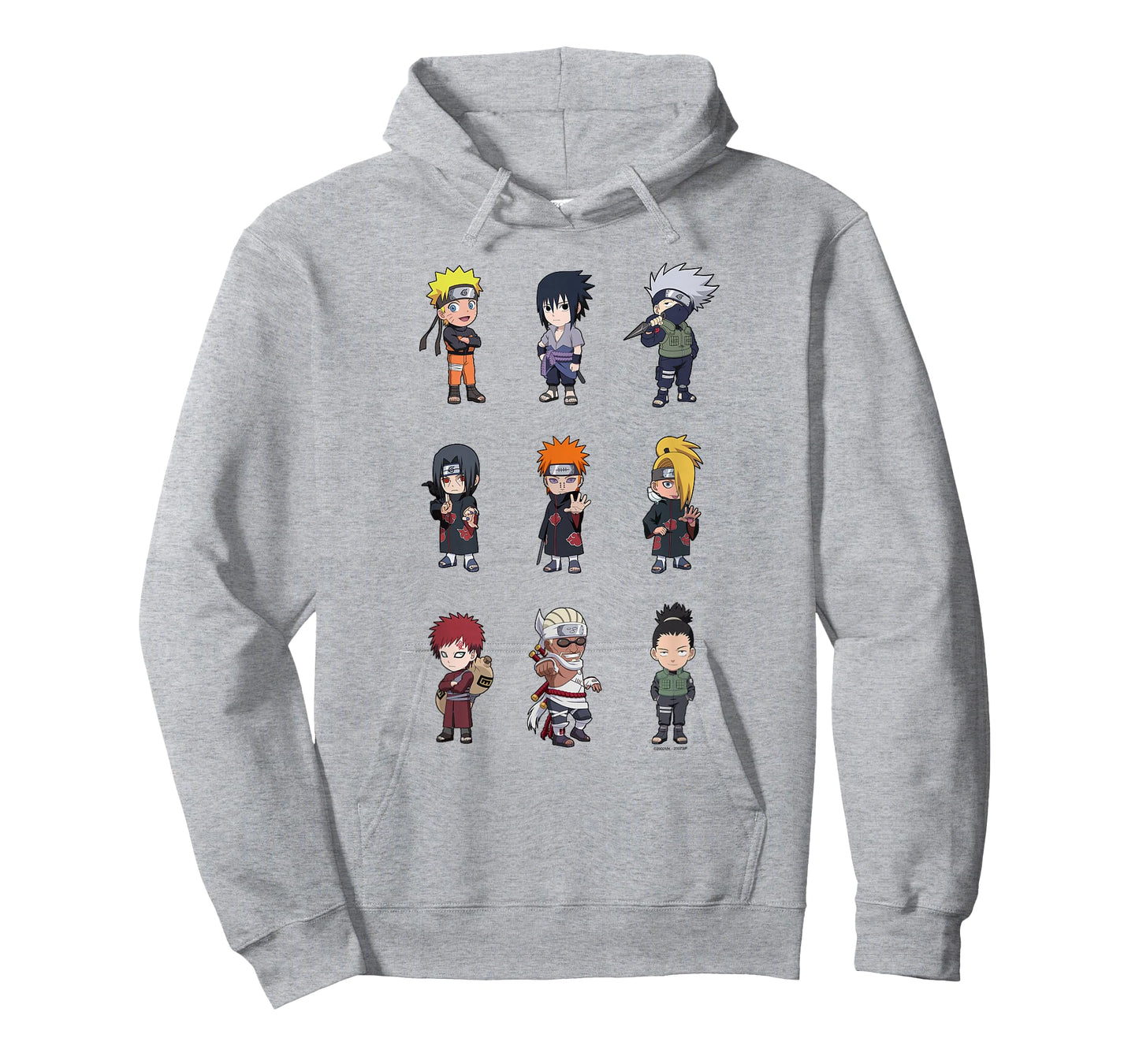 Naruto Shippuden Super Deformed Character Grid Anime T-Shirt