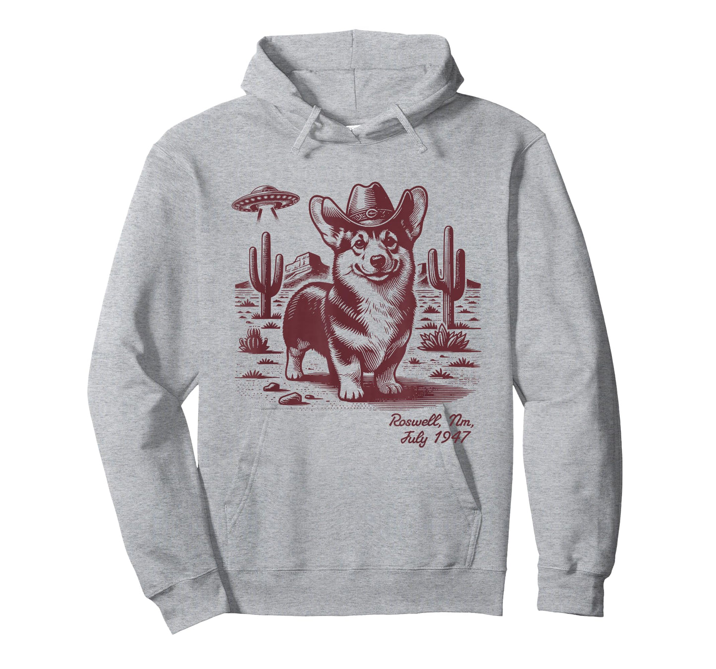 Retro 90s Cowgirl Western Cowboy Corgi Ufo Alien T-Shirt