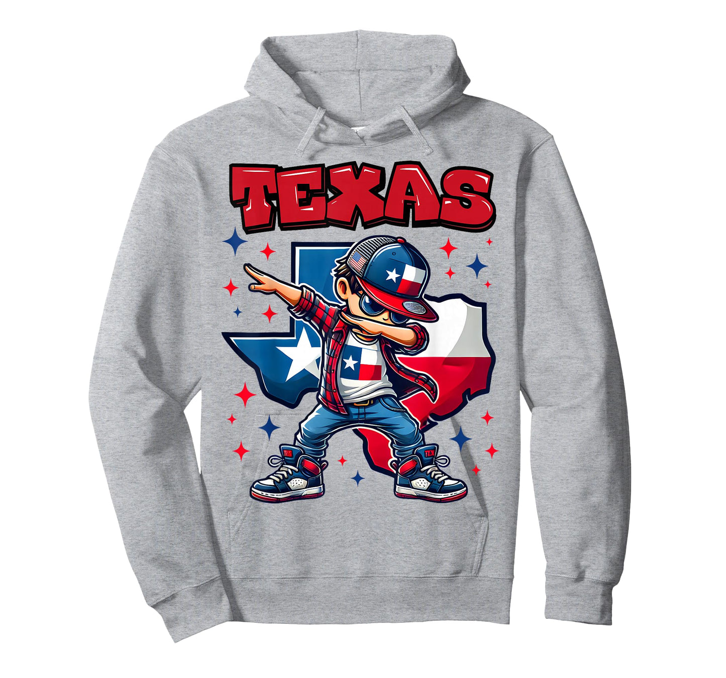 Texas King Dabbing Cool Texas State Flag for Kids T-Shirt