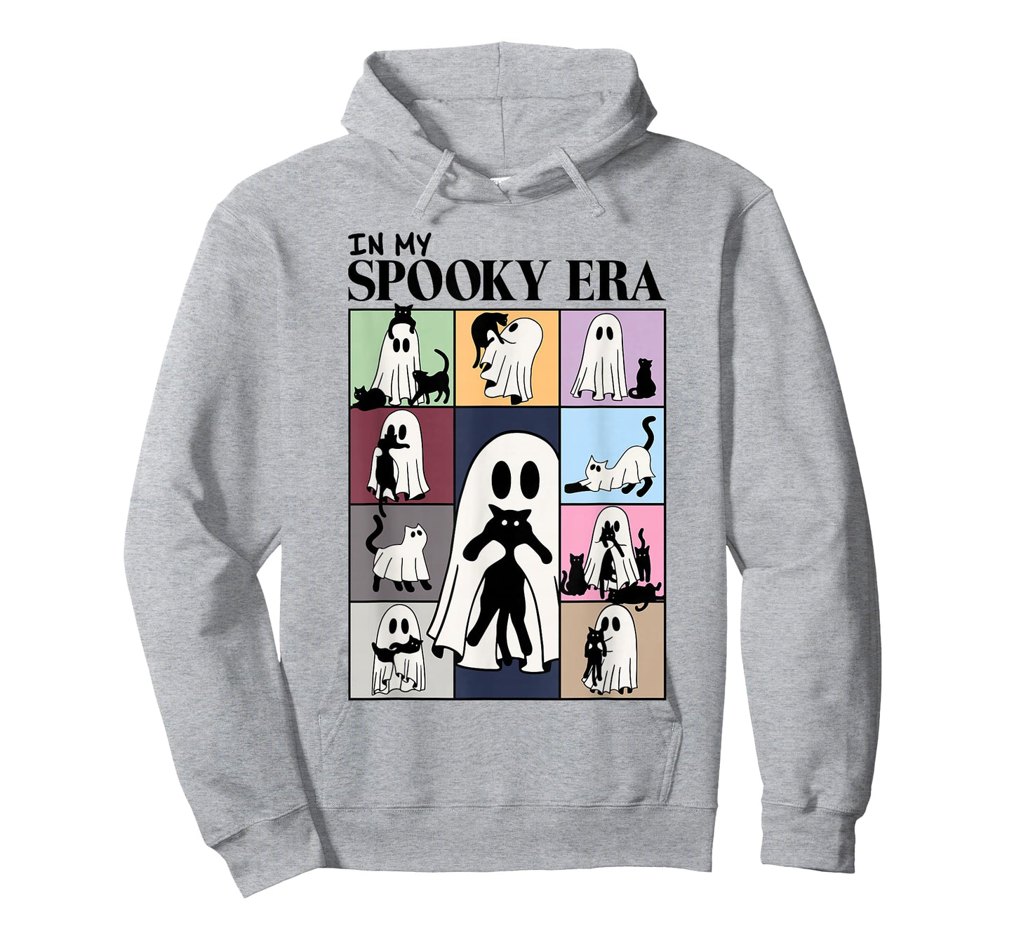 Retro In My Spooky Era Funny Ghost And Black Cat Halloween T-Shirt