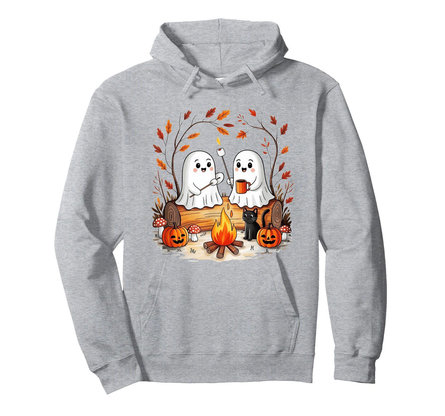 Retro Cute Ghost Funny Halloween Fall Camping Boo Ghosts T-Shirt