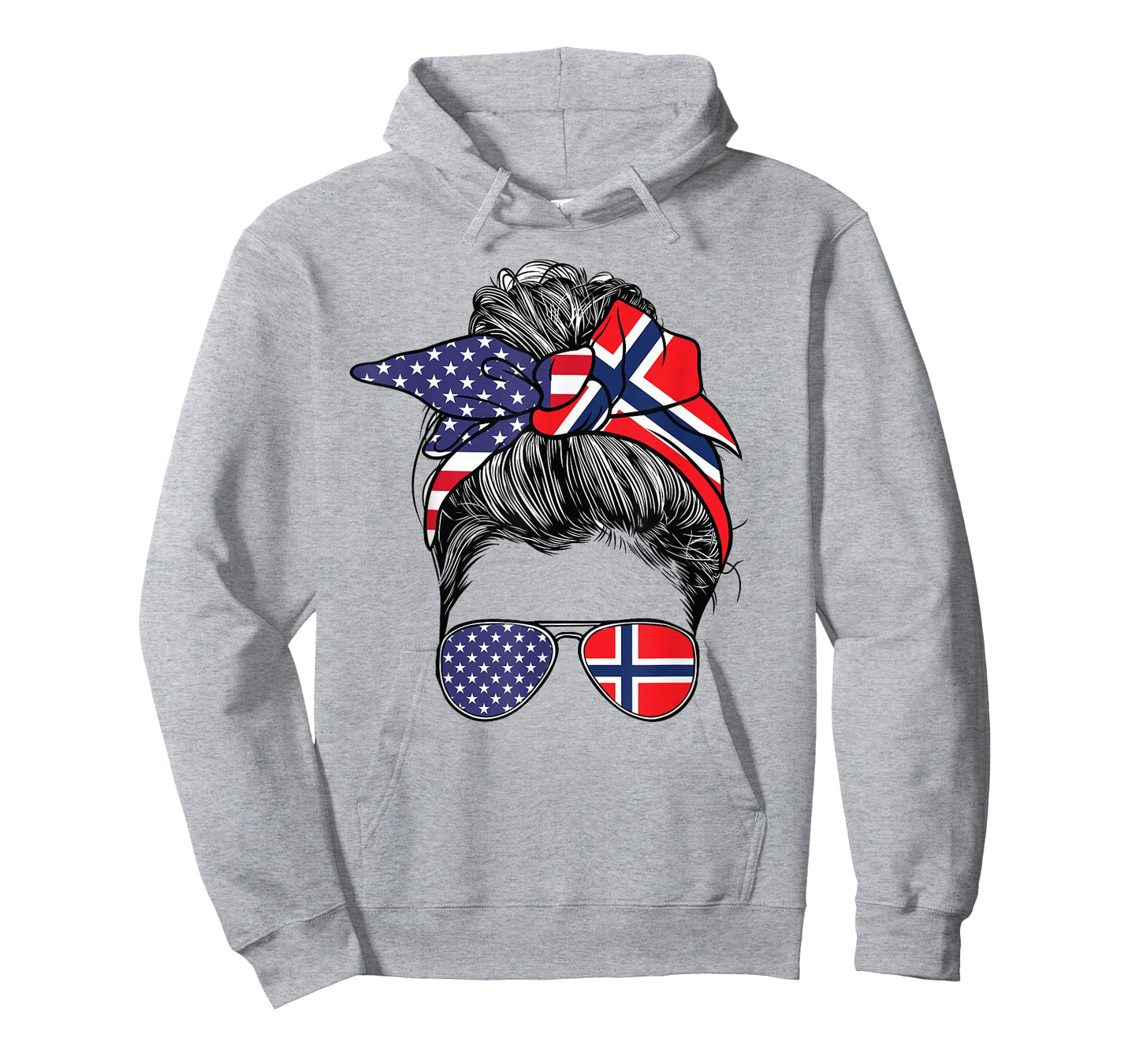 Norwegian Women Girl USA Heritage American Norway Flag T-Shirt