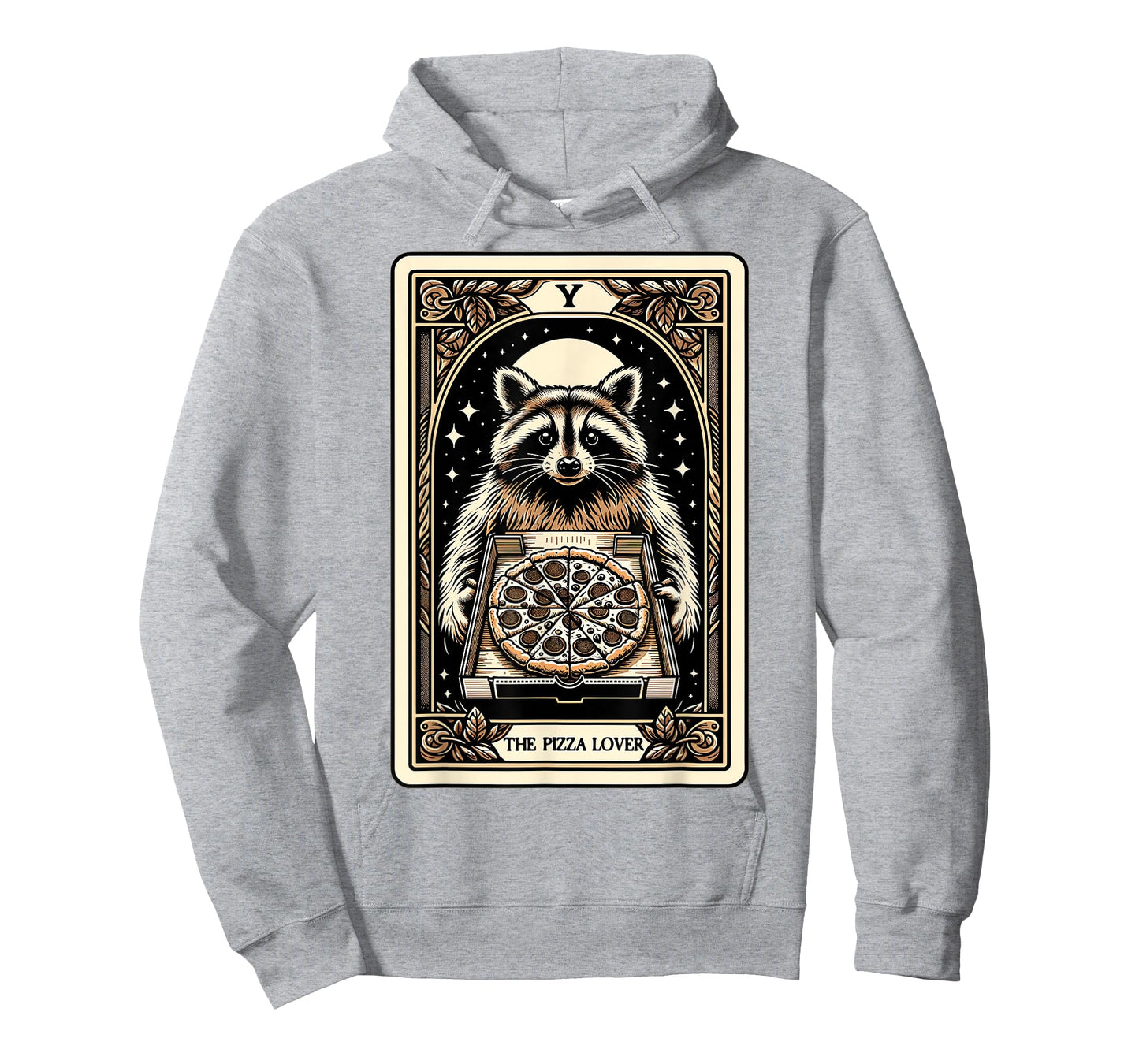 The Pizza Lover Tarot Card Funny Raccoon T-Shirt