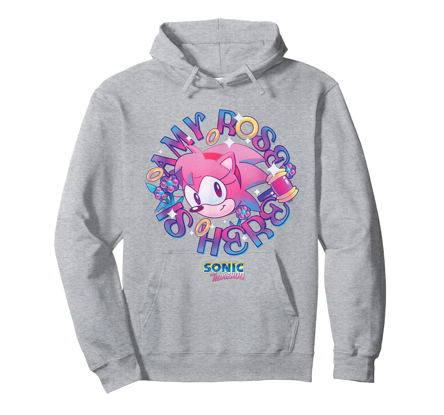 Sonic The Hedgehog Amy Rose Is Here Vintage Face Portrait T-Shirt