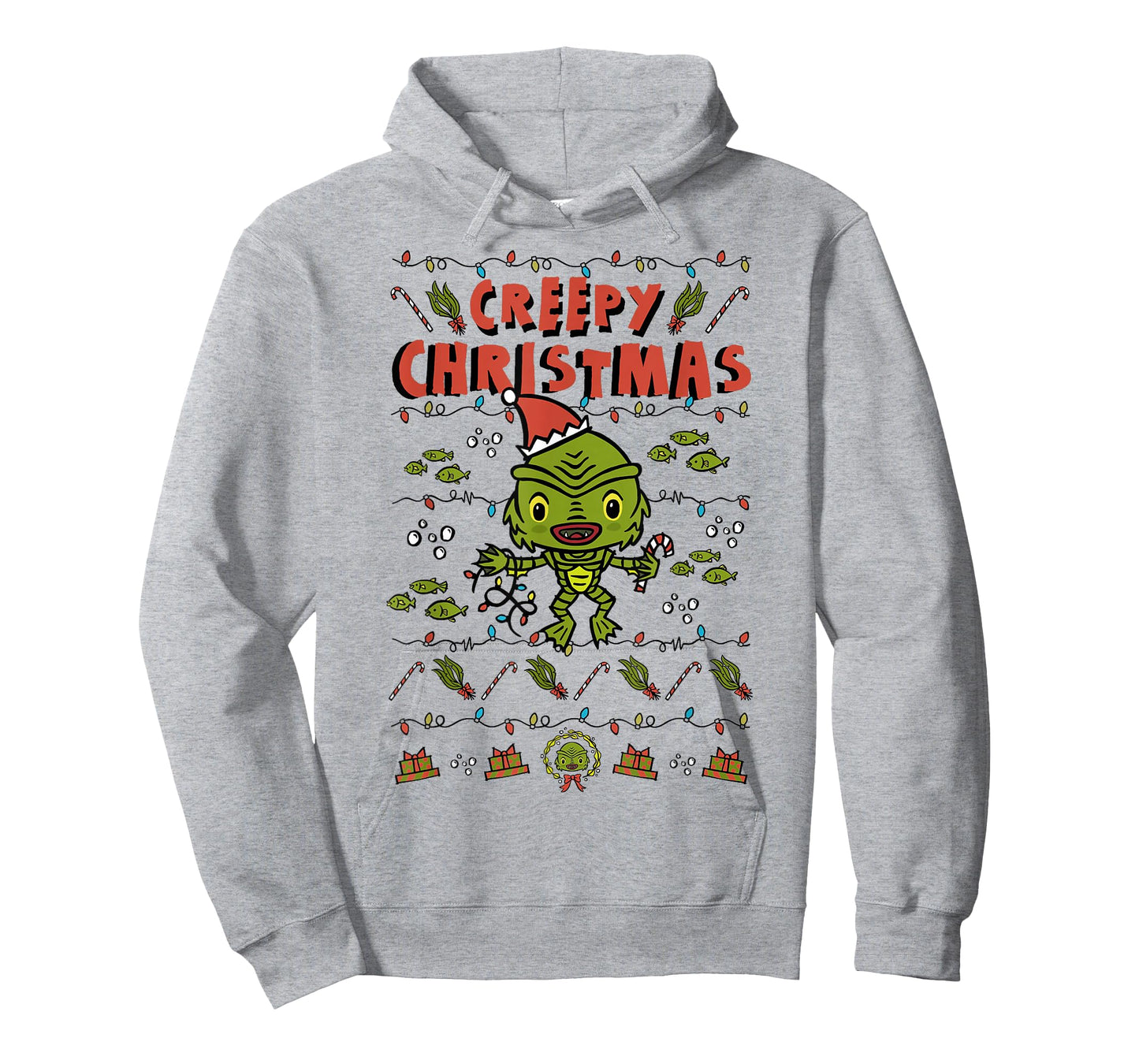 Universal Monsters Christmas Black Lagoon Creepy Christmas T-Shirt