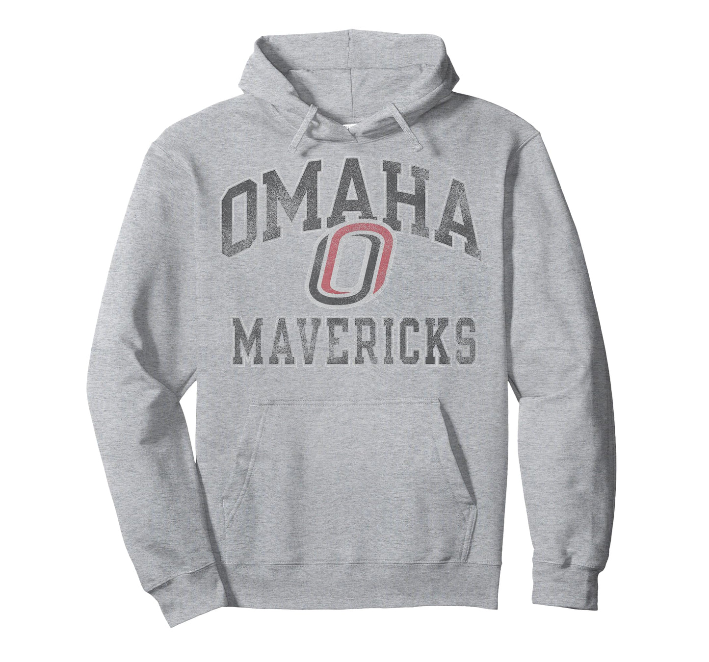 Nebraska Omaha Mavericks Vintage Worn Gray T-Shirt