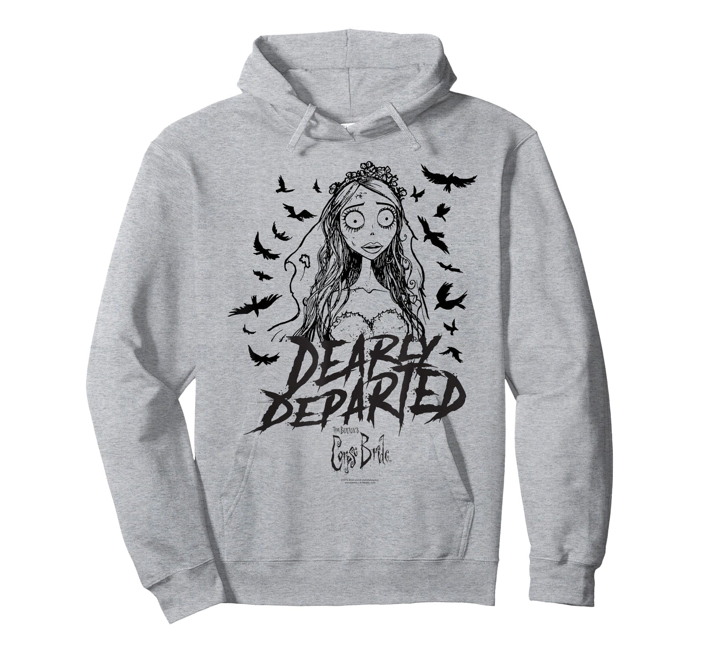 Corpse Bride Dearly Departed Black Bat Outline Movie T-Shirt