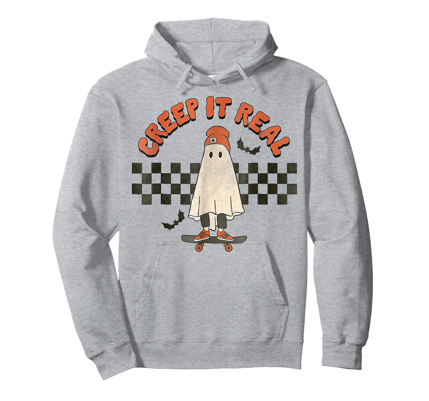 Halloween Creep It Real Skateboarding Ghost T-Shirt
