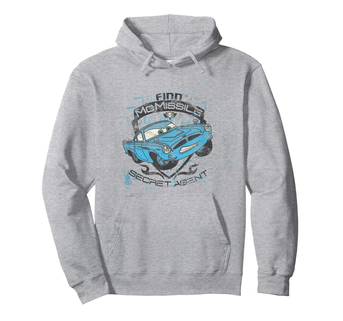 Disney Pixar Cars 2 Finn McMissile Secret Agent Distressed T-Shirt