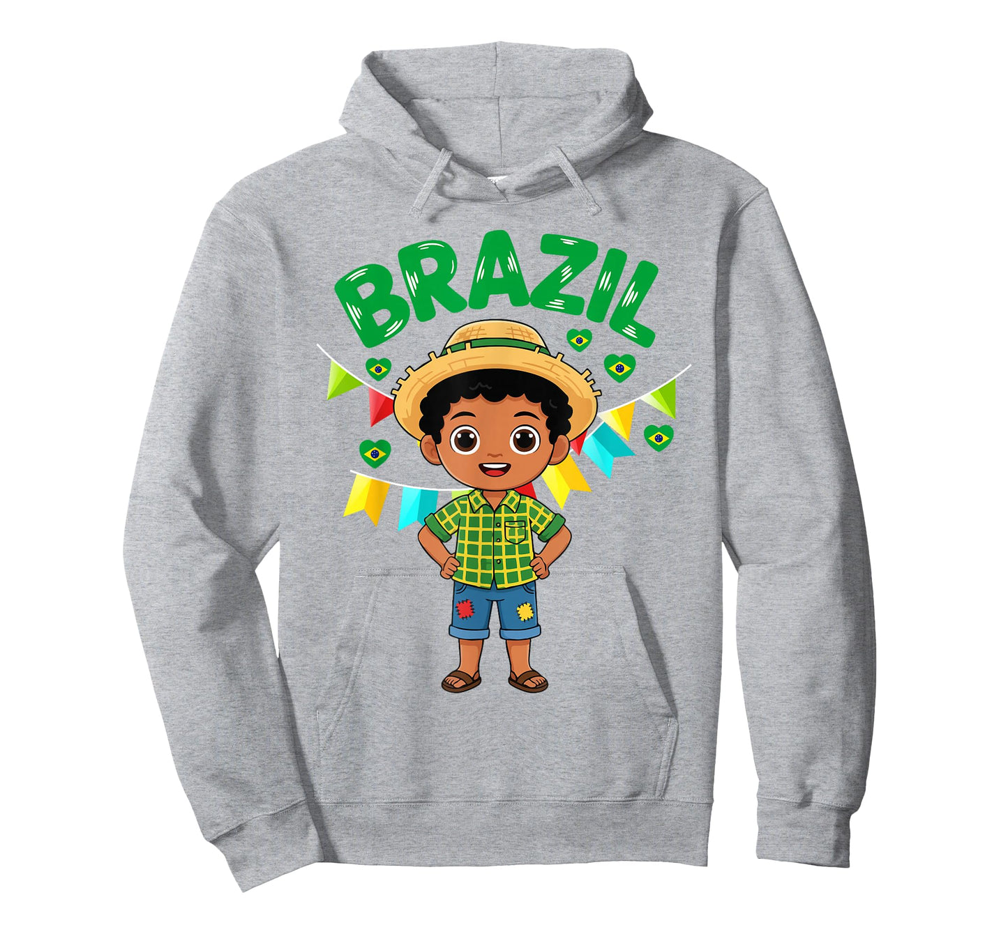 Brazil Brazilian Boy Traditional Outfit Wear Flag Heritage T-Shirt