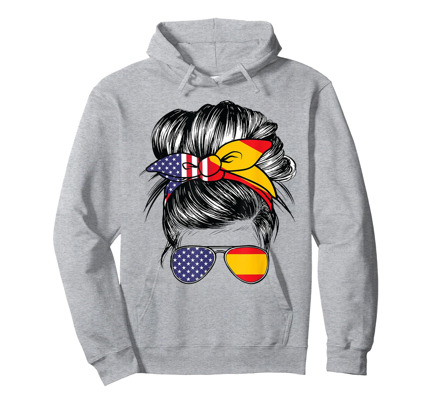 Spain Flag American Women Girl USA Heritage Spanish T-Shirt