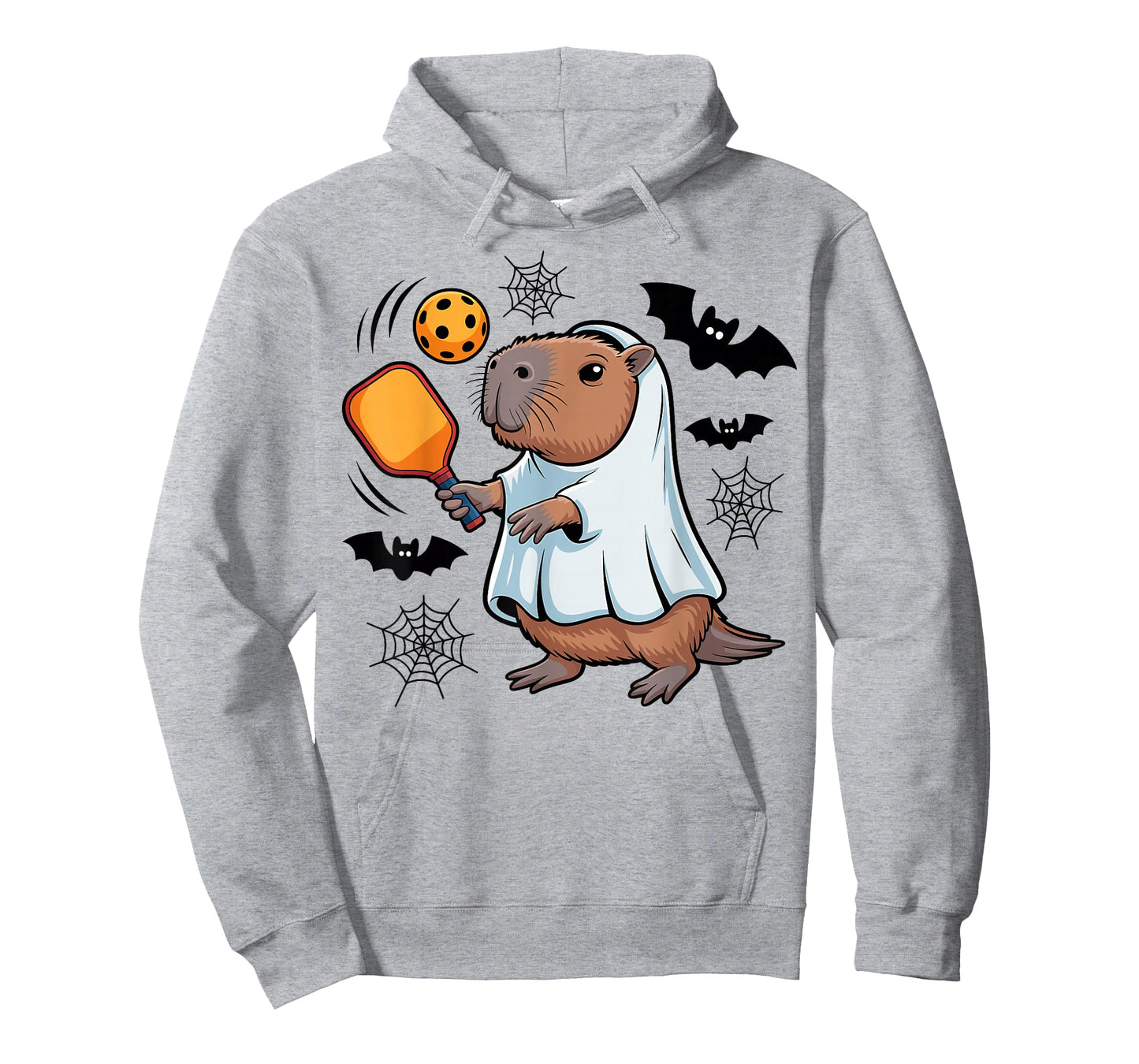 Pickleball Halloween Pumpkin Ghost Dinking Crew T-Shirt