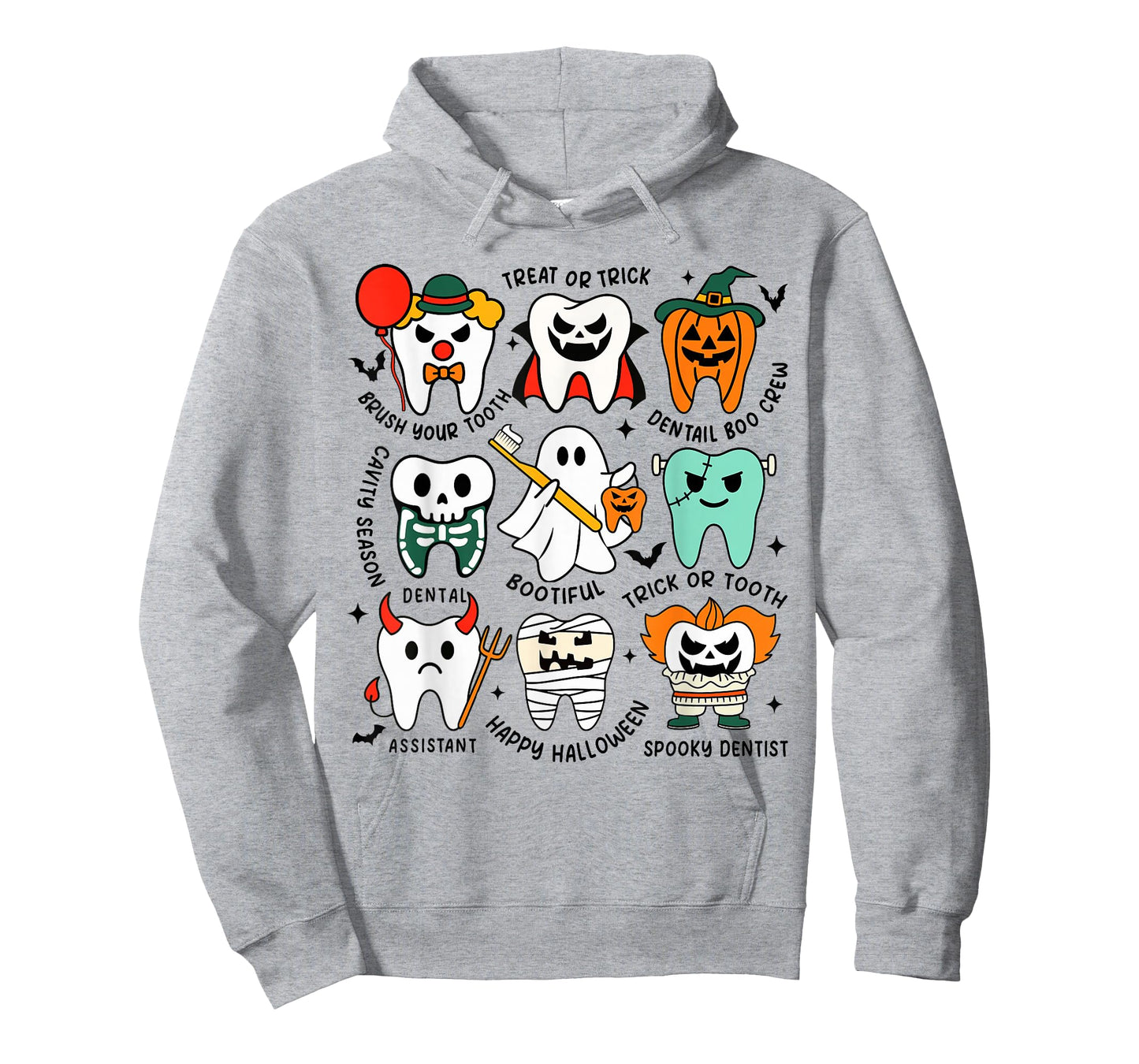 Funny Cute Dental Hygiene Monsters Teeth Squad Halloween T-Shirt