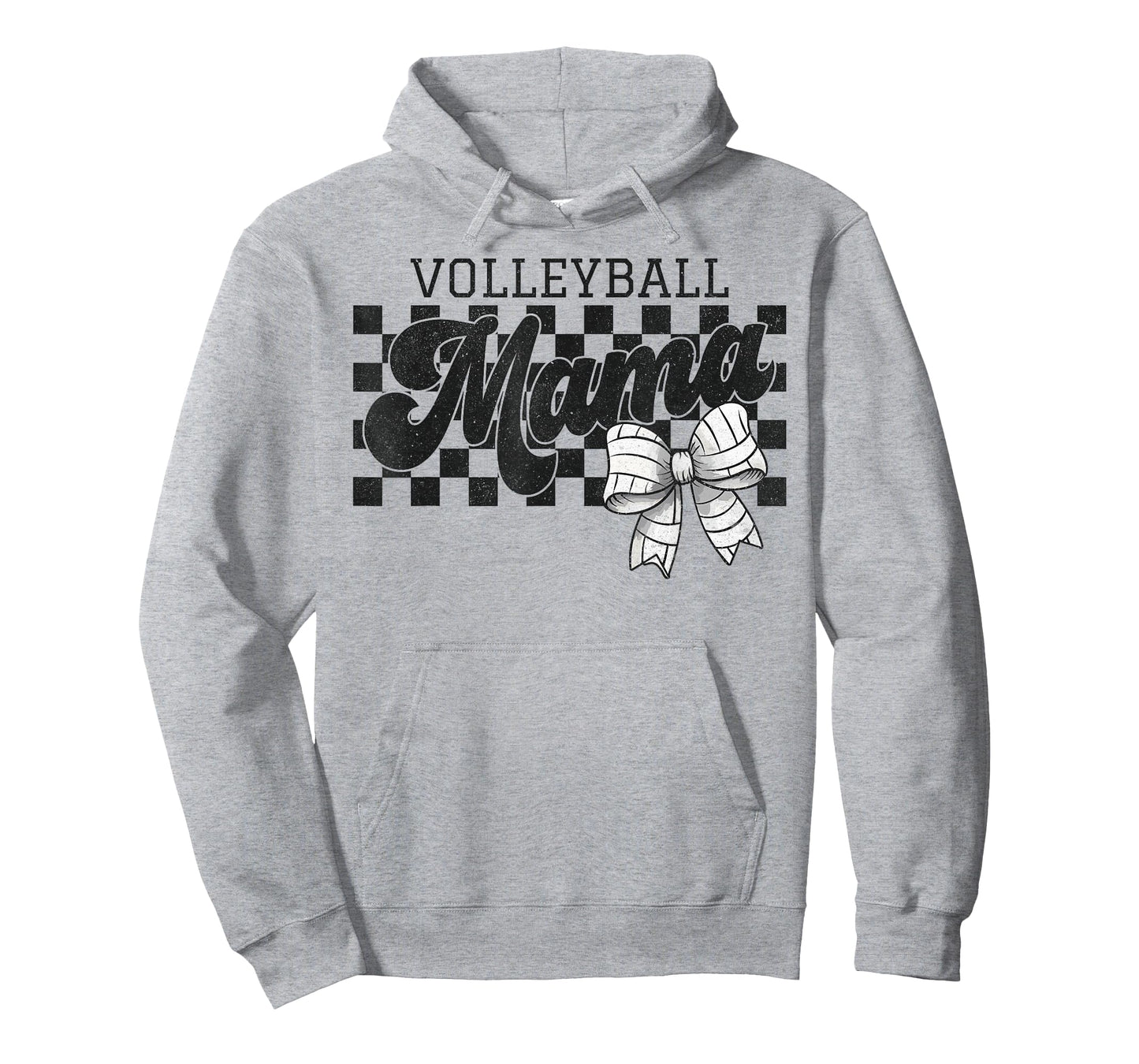 Checkered Volleyball Mama Coquette Bow Volleyball Mom Gift T-Shirt