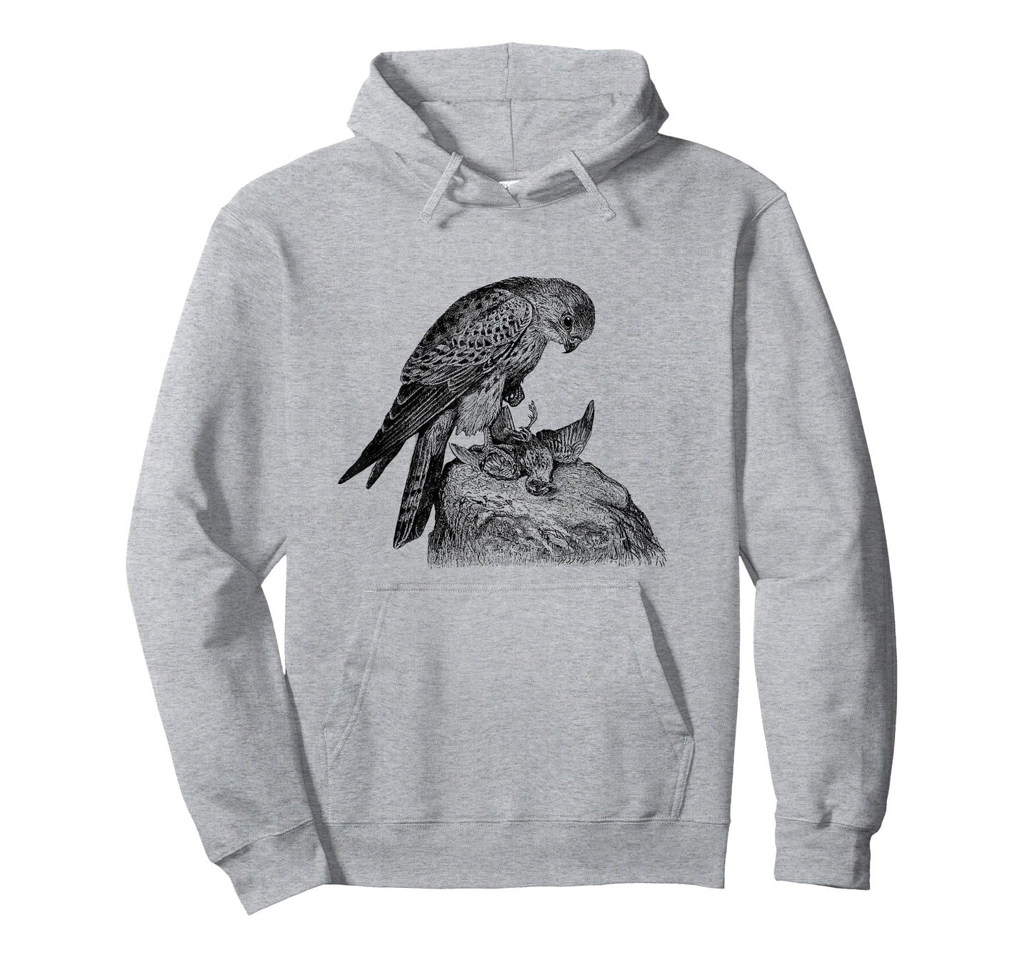 Old World Kestrel Bird with Prey Print T-Shirt