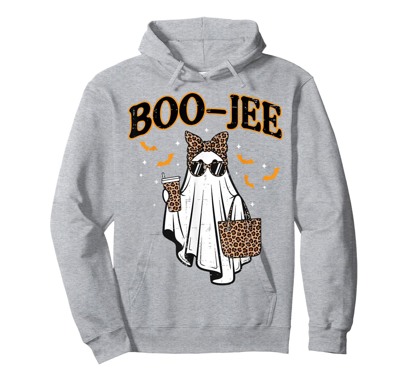 Boojee Coquette Leopard Ghost Coffee Halloween Girls Women T-Shirt