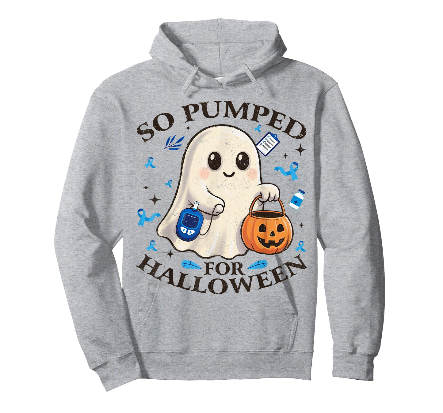 So Pumped Halloween T1D Cute Ghost Type 1 Diabetes Awareness T-Shirt