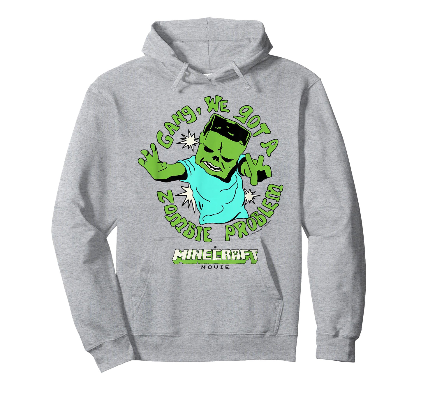A Minecraft Movie Gang We Got A Zombie Problem Cartoon Style T-Shirt