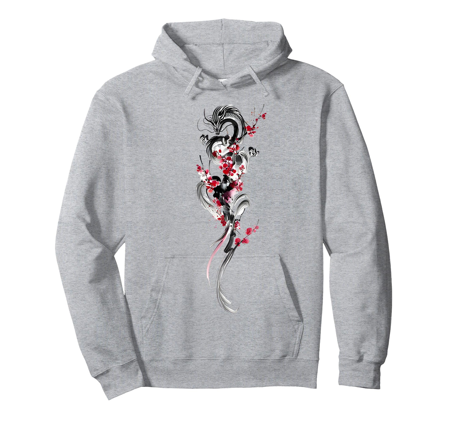 Cherry Blossom Japanese Dragon Asian Retro 80โs Style T-Shirt