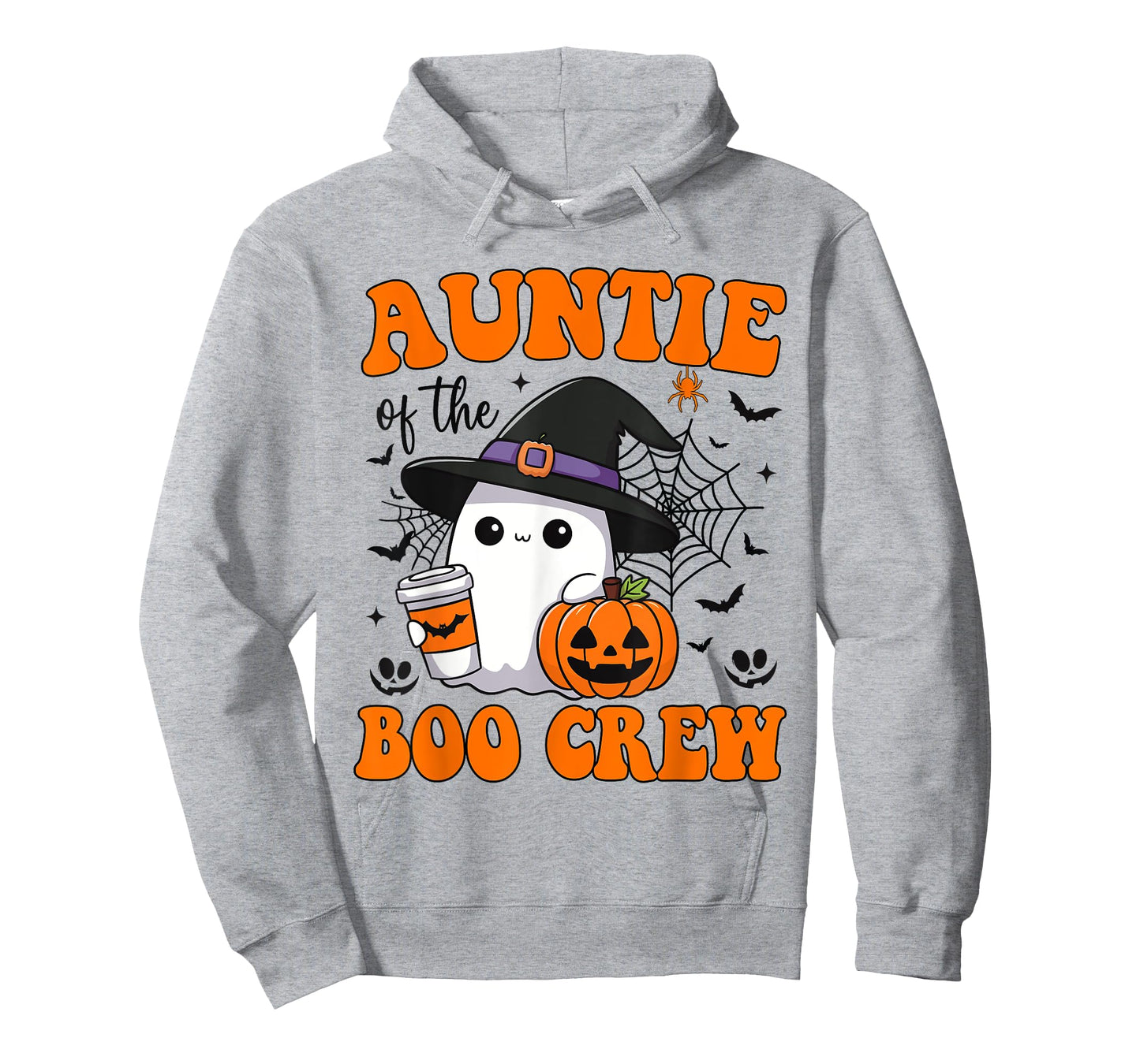Auntie Boo Crew Groovy Ghost Matching Family Halloween T-Shirt