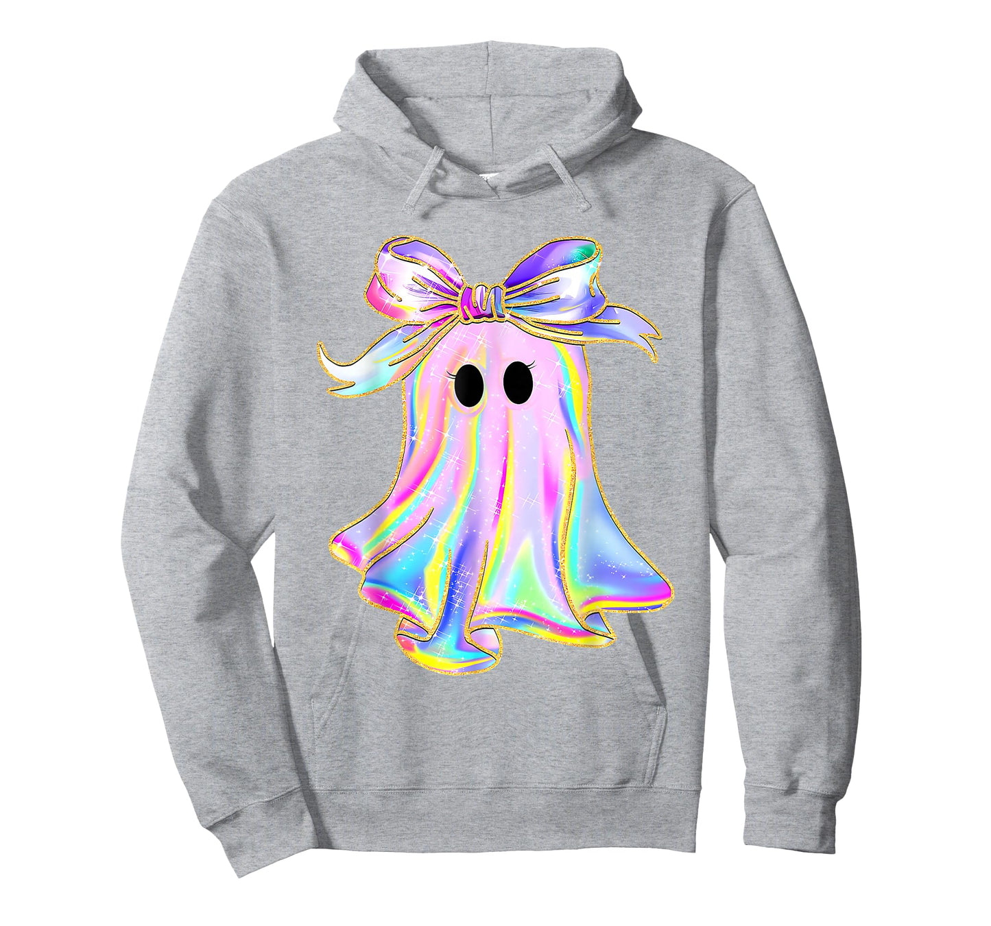 Disco Ghost Pumpkin Halloween Girly Coquette Bow T-Shirt