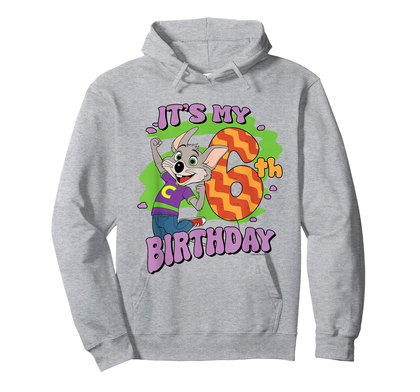 Chuck E. Cheese It's My 6th Birthday Happy Chuck Chest Logo T-Shirt