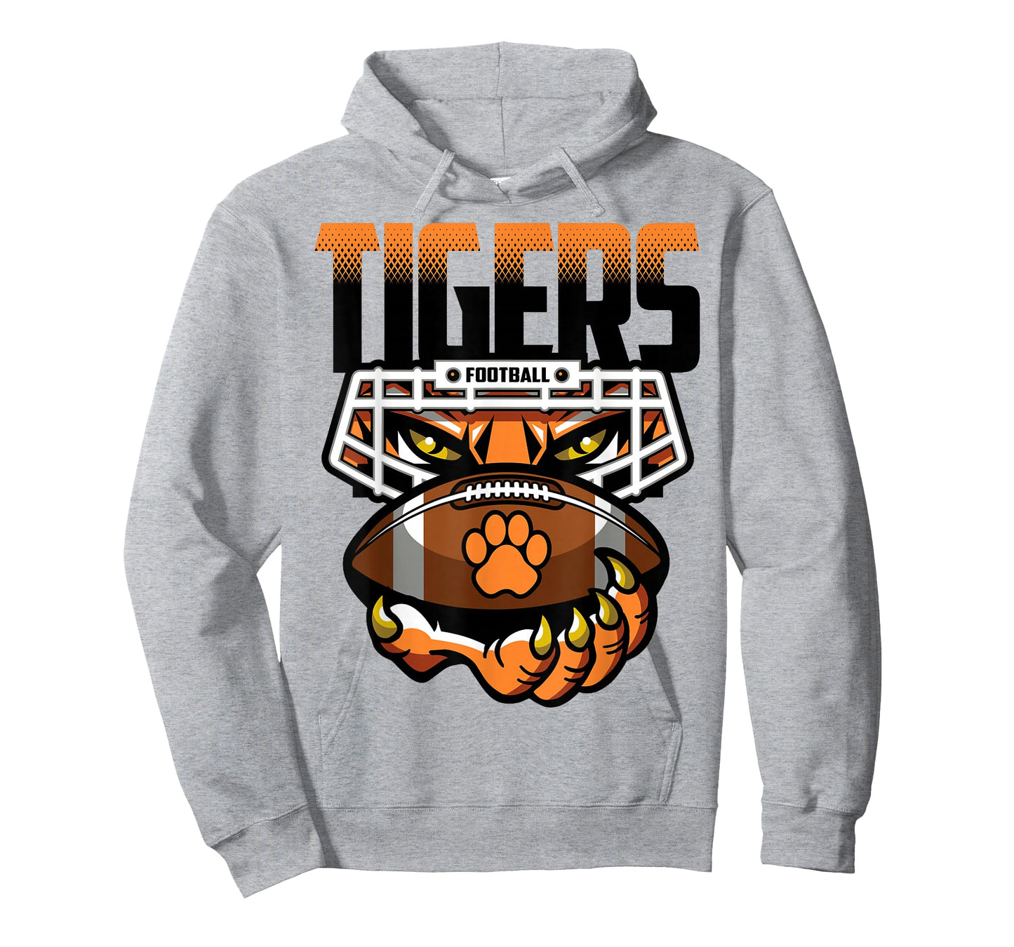 Tigers Football Tiger Pride School Spirit Orange Black Tiger T-Shirt