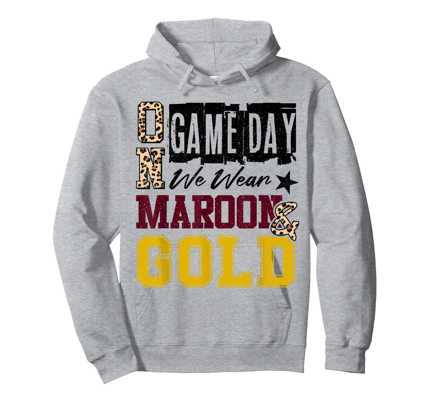 On Gameday Football We Wear Maroon And Gold School Spirit T-Shirt