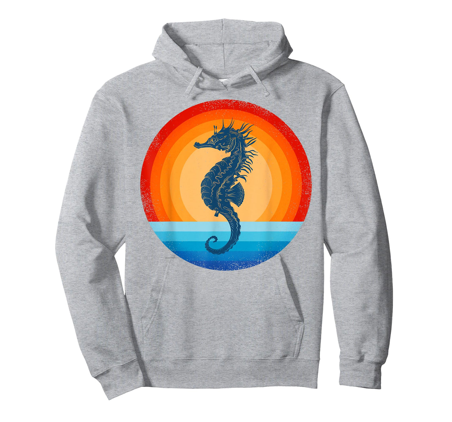 Seahorse Retro Vintage 60s 70s Sunset Seal Animal Men Women T-Shirt