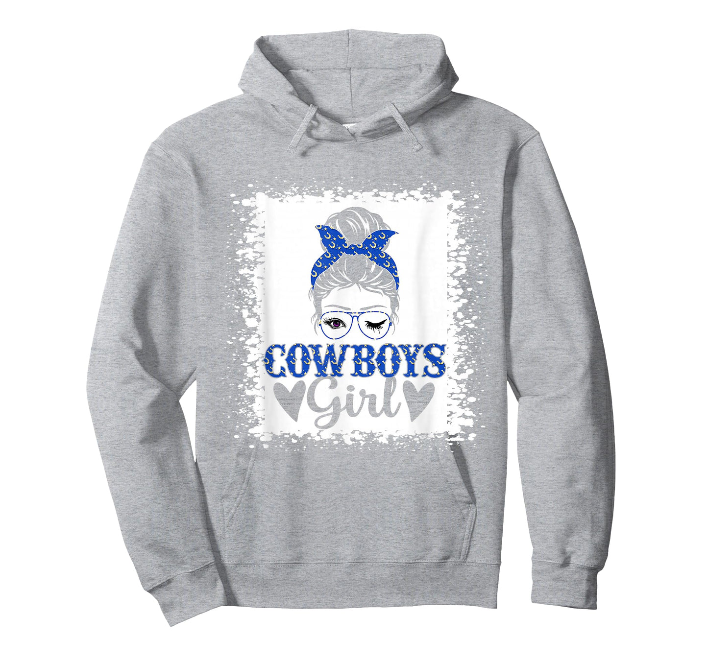 Messy Bun Cowboys Girl Sport Fan Men Women Girls Kids T-Shirt