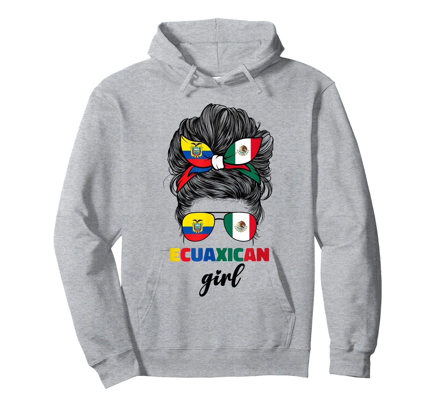 Half Mexican And Ecuadorian Mexico Ecuador Flag Girl Women T-Shirt