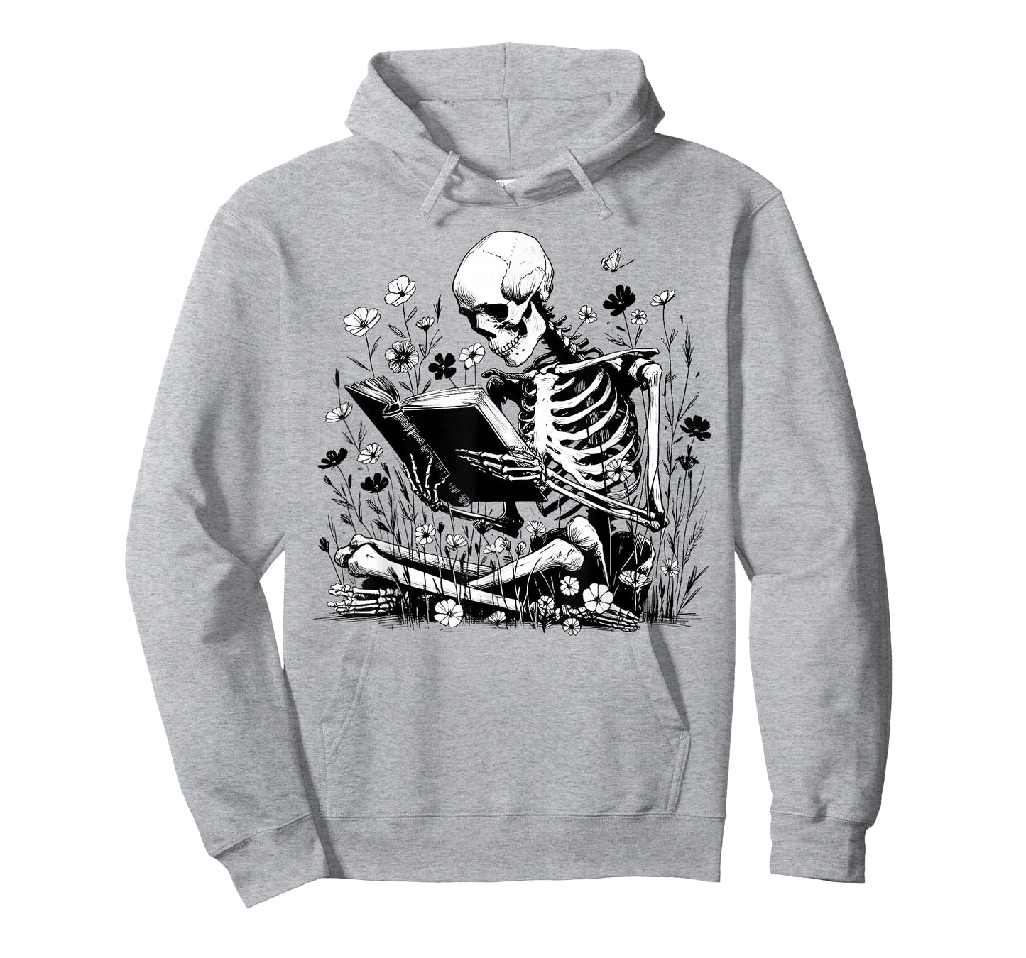 Skeleton Skull Halloween Book Reading Books Lover Teacher T-Shirt