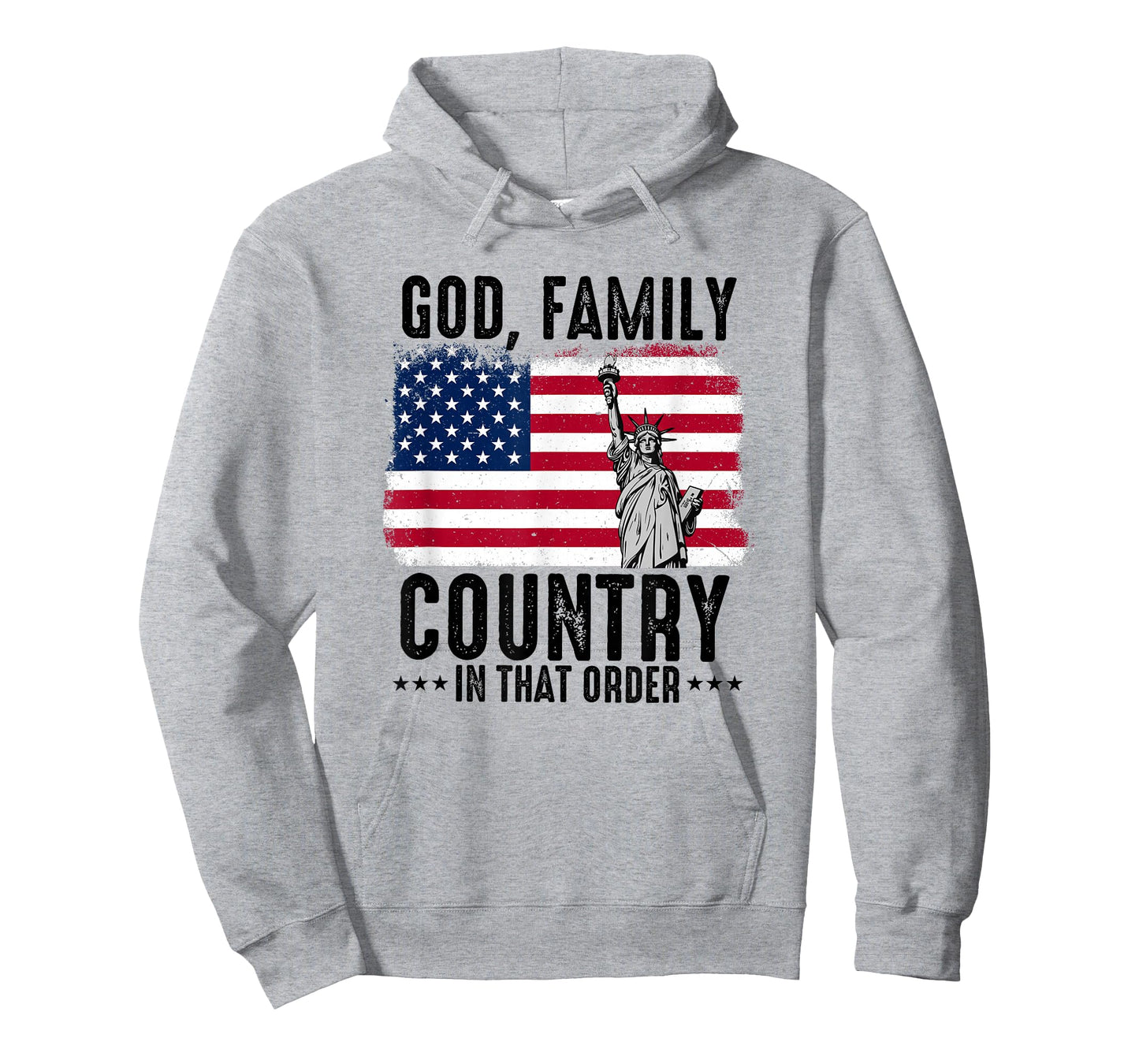 god Family Country in That Order American Flag Patriot USA T-Shirt