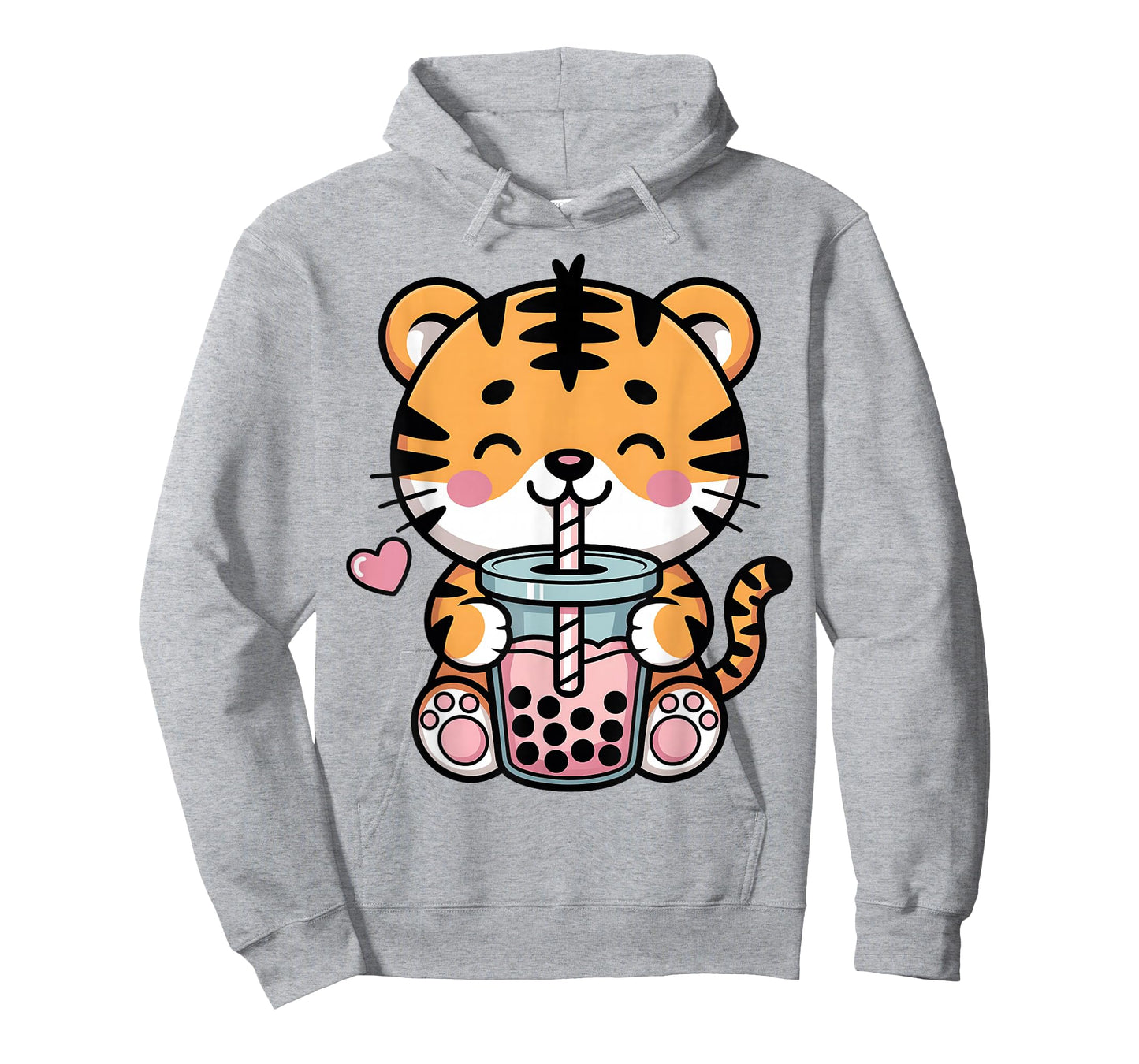 Kawaii Tiger Boba Tea Anime Japanese Bubble Tea Lover Girls T-Shirt
