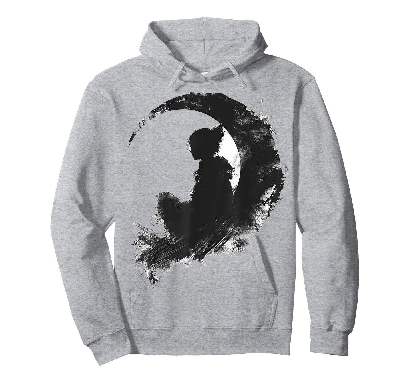 Anime Moon Graphic Art Girl Motif Anime T-Shirt
