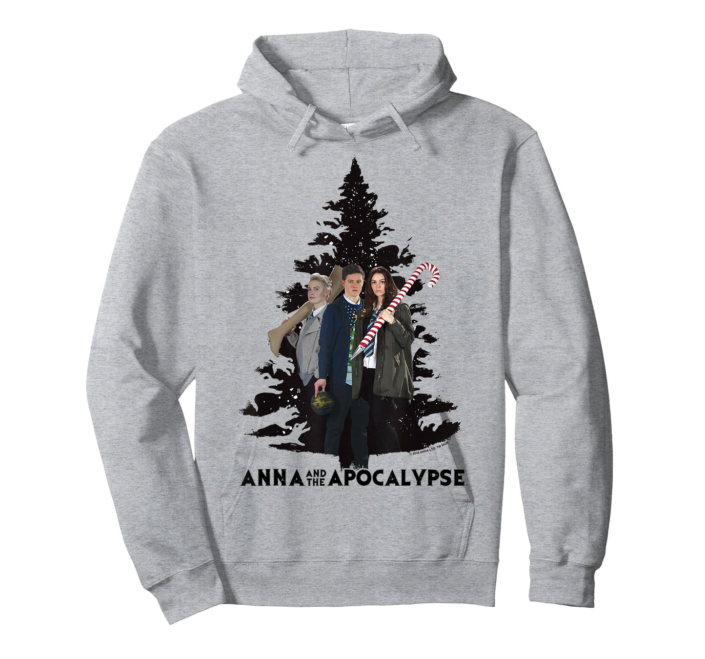 Anna and the Apocalypse Group Shot Zombie Christmas Tree T-Shirt