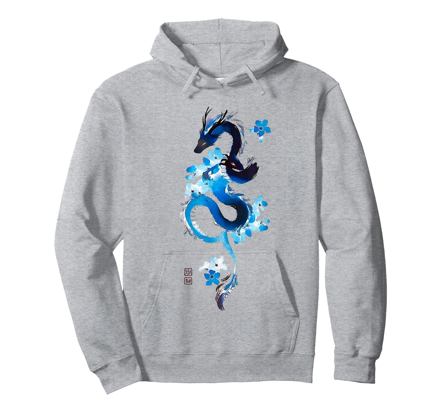 Cherry Blossom Japanese Dragon Asian Retro 80โs Style T-Shirt