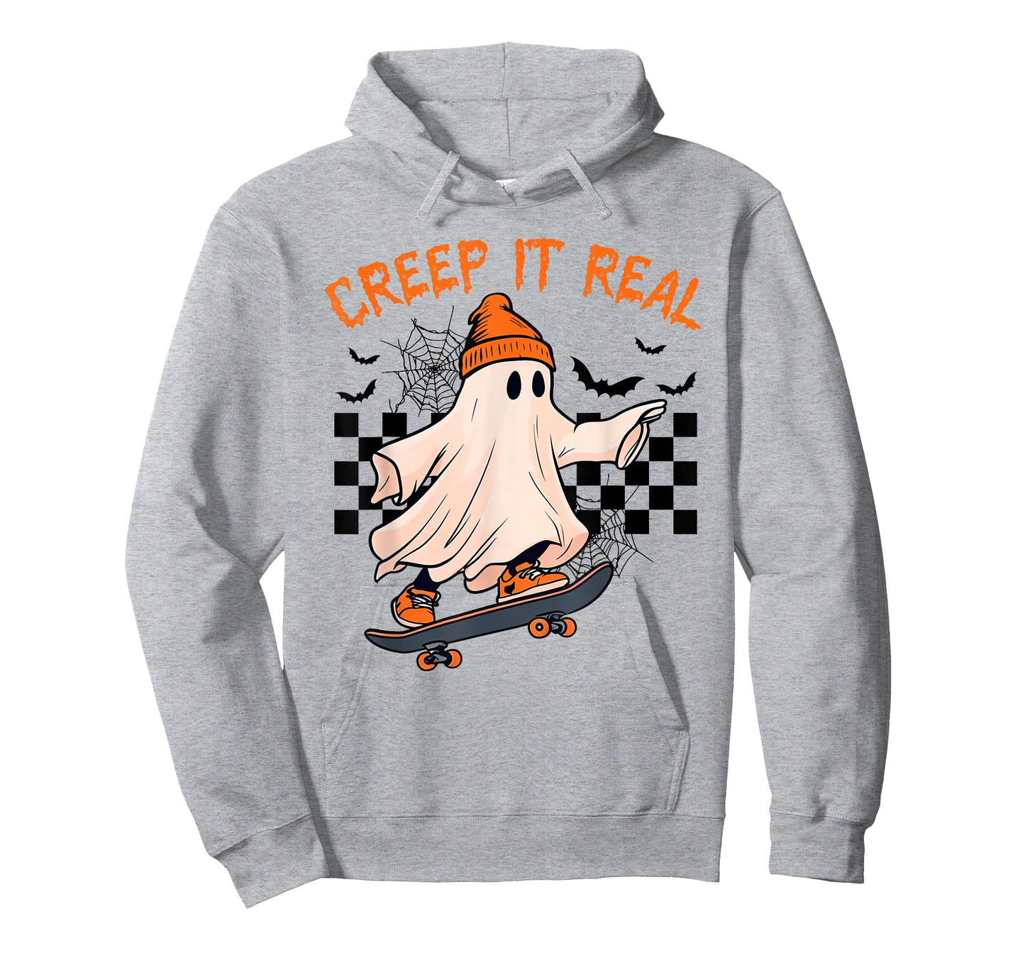 Creep It Real Ghost Skater Halloween Costume Men Boys Kids T-Shirt
